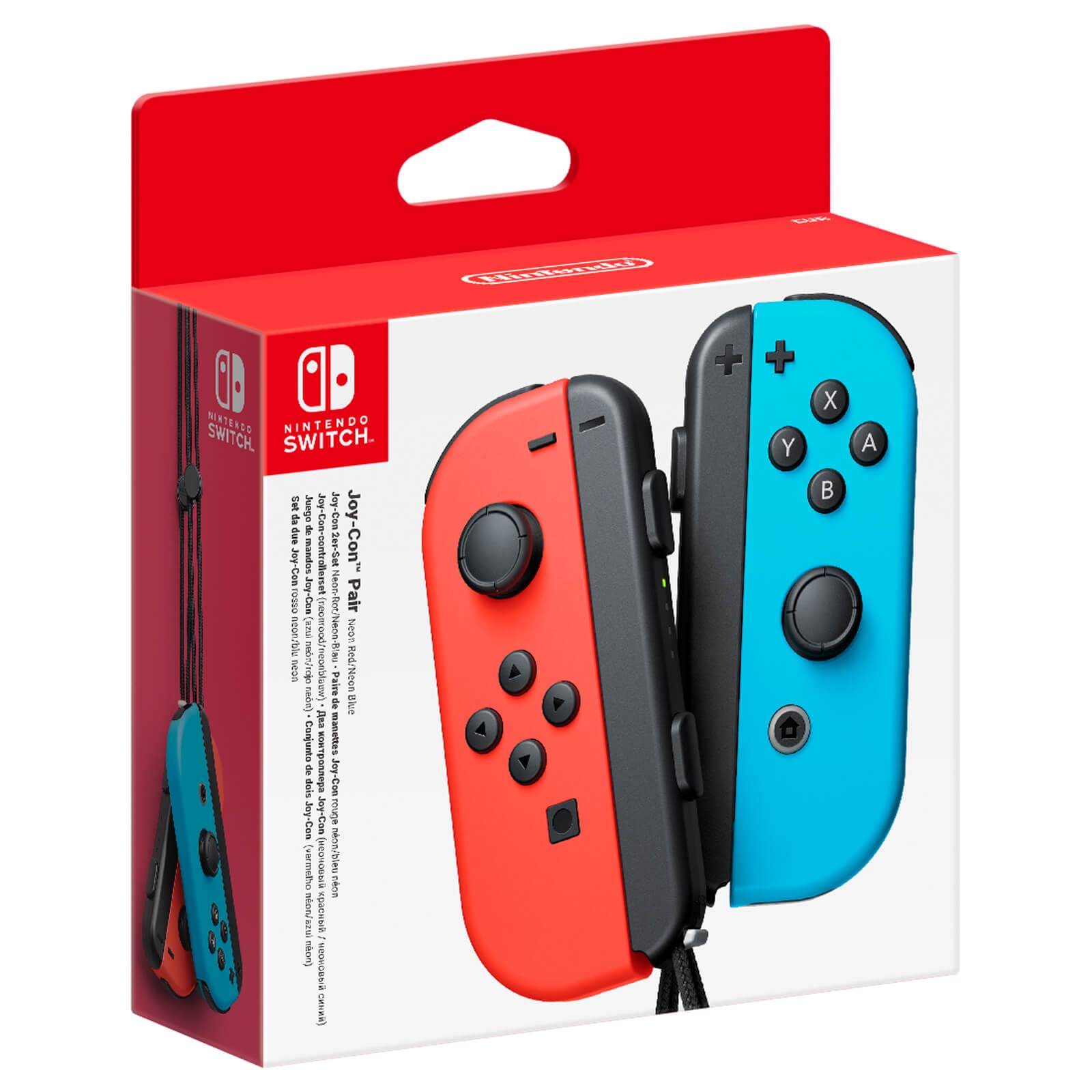 Nintendo Switch Joy-Con Controller Pair - Neon Red & Blue | eBay