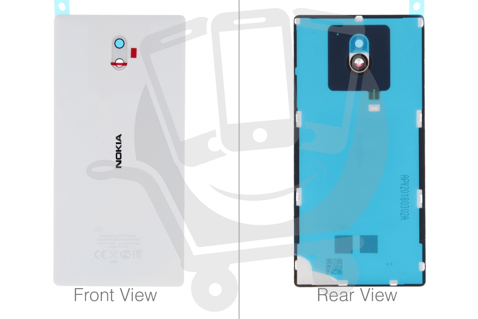 Genuine Nokia Dual Sim TA-1032 Copper Silver Rear Battery